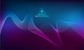 Amplitude Abstract Background with a colored dynamic waves